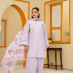 Nude Pink Embroidered Farshi Shalwar Suit (Unstitched)