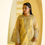 Lemon Yellow Festive Flared Sharara Suit (Stitched)